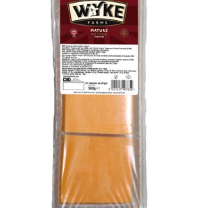 CHEDDAR NARANJA WYKE 9M LONCHAS 500G X10